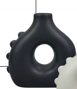 VASO DE CERAMICA PRETO
