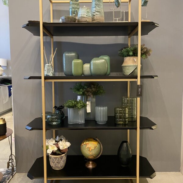 ESTANTE ANESIA - REF120 FERRO BASE PRETO/TAMP PRETO