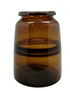 VASO DE VIDRO AMBAR