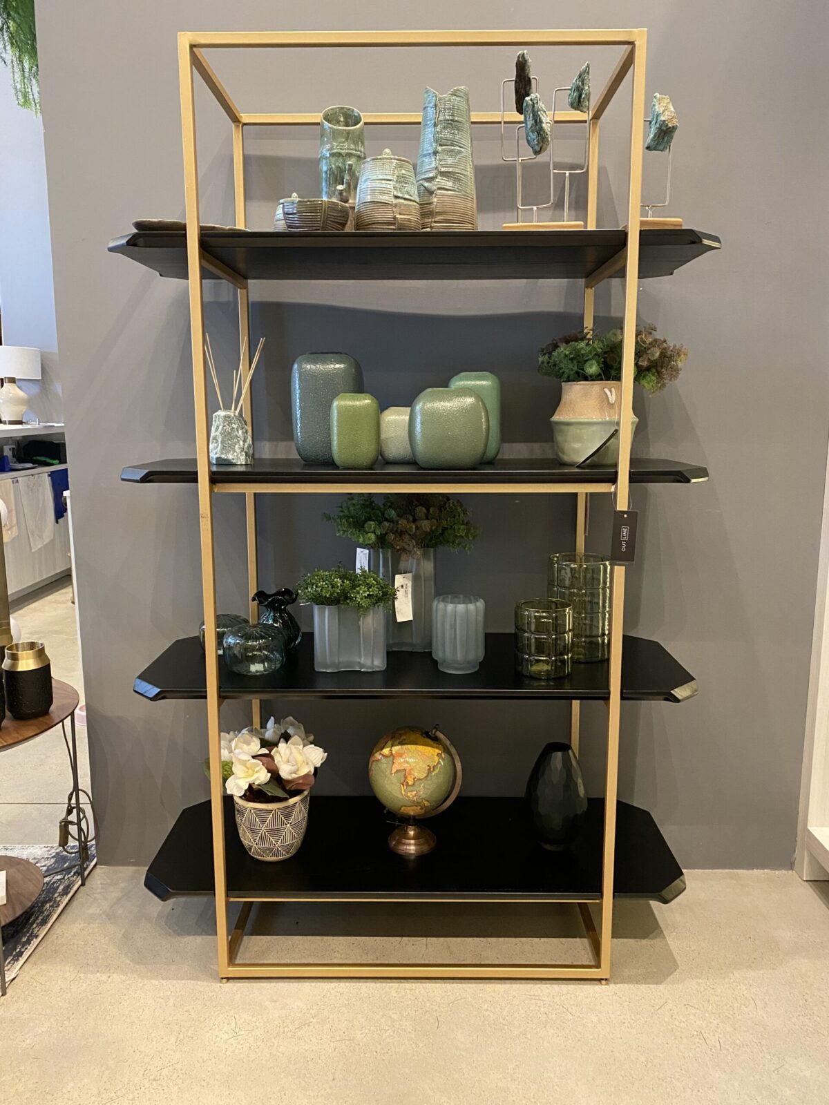 ESTANTE ANESIA - REF120 FERRO BASE PRETO/TAMP PRETO - Imagem 2