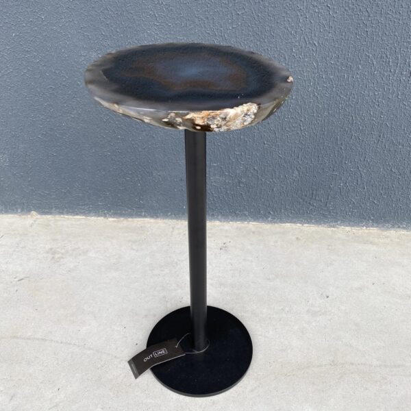 MESA GEMA ALTA BASE PRETA TAMPO PEDRA NATURAL