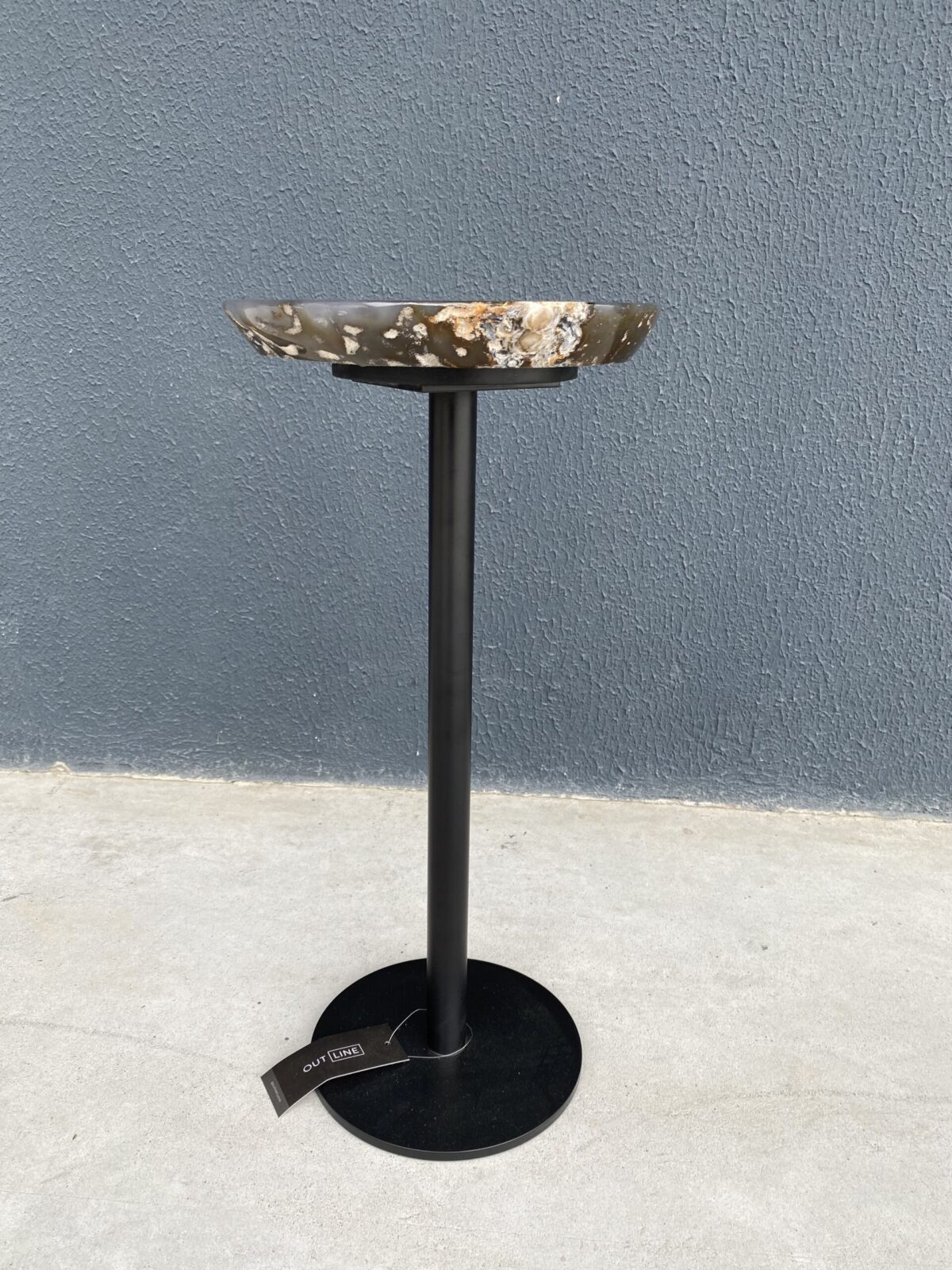 MESA GEMA ALTA BASE PRETA TAMPO PEDRA NATURAL - Imagem 3