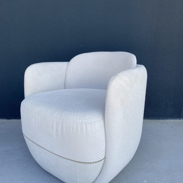 POLTRONA VESTITA 0,75  TC - 1032 VEL TRAMADO TOPAZIO NEVE 01