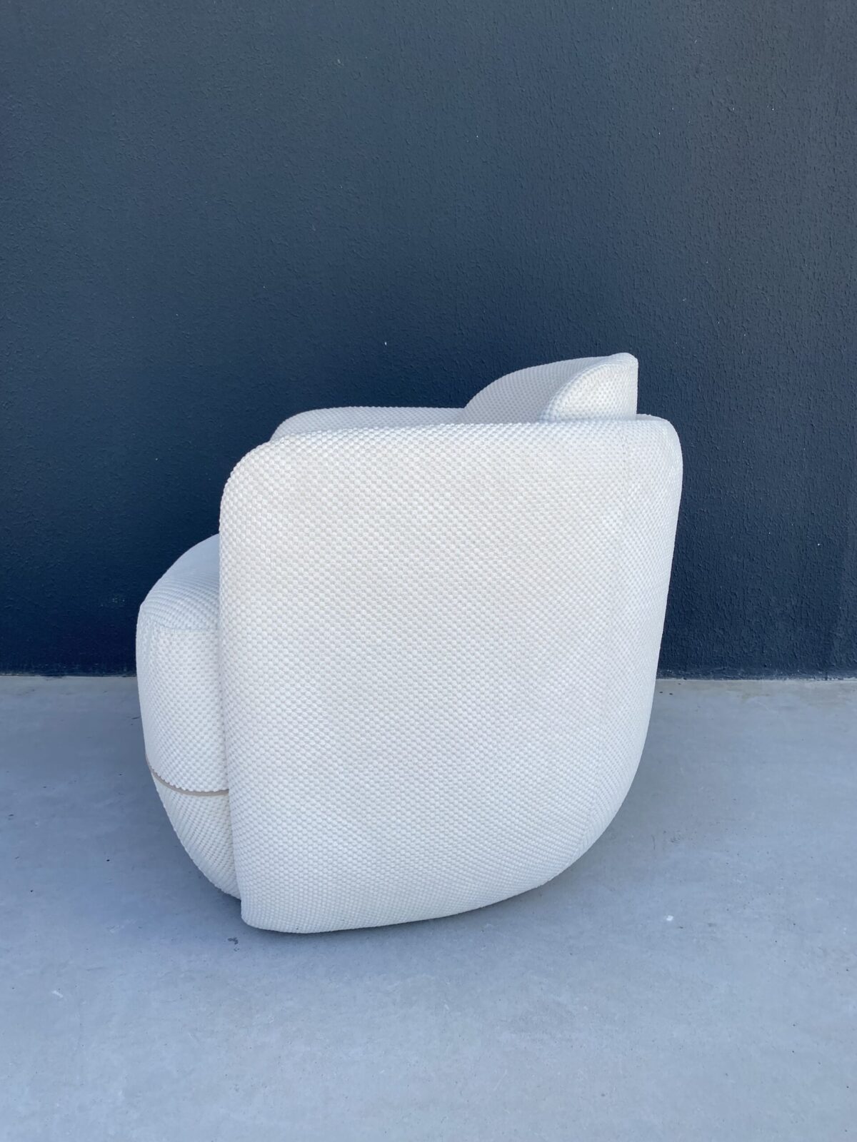 POLTRONA VESTITA 0,75  TC - 1032 VEL TRAMADO TOPAZIO NEVE 01 - Imagem 3