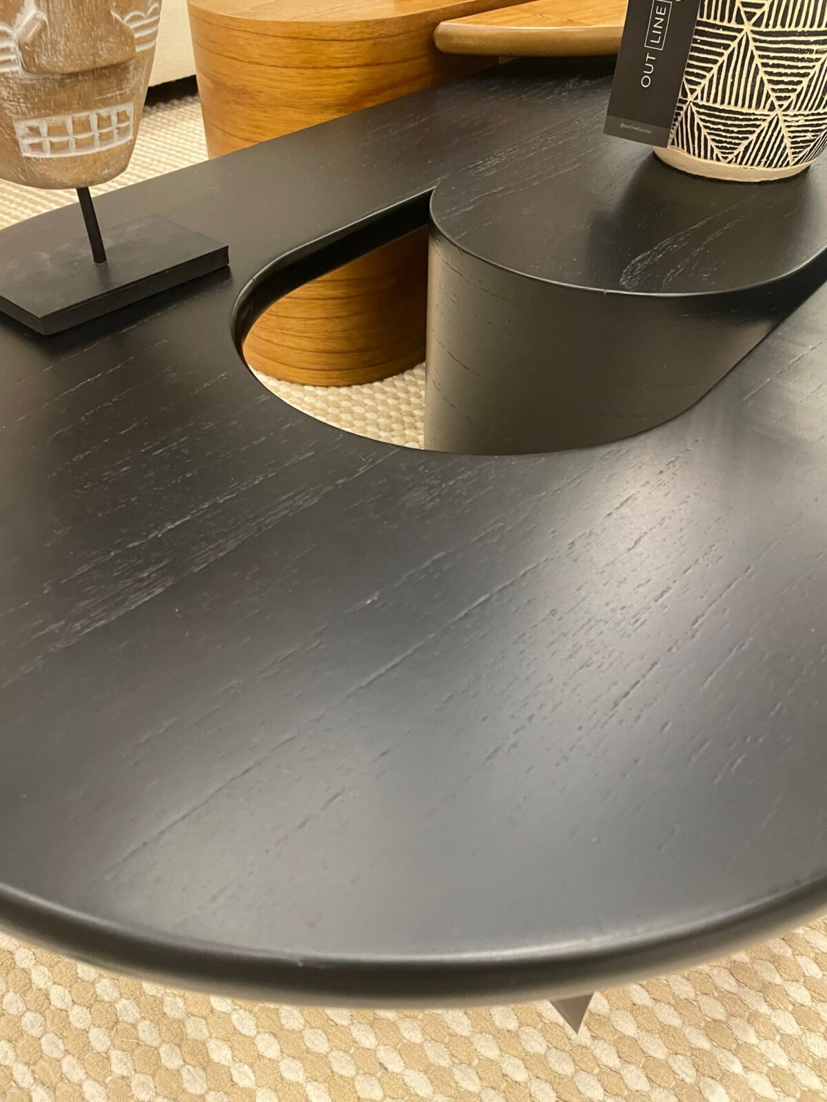 MESA DE CENTRO VENITA PRETO EBANIZADO 125X60X37 - Imagem 2