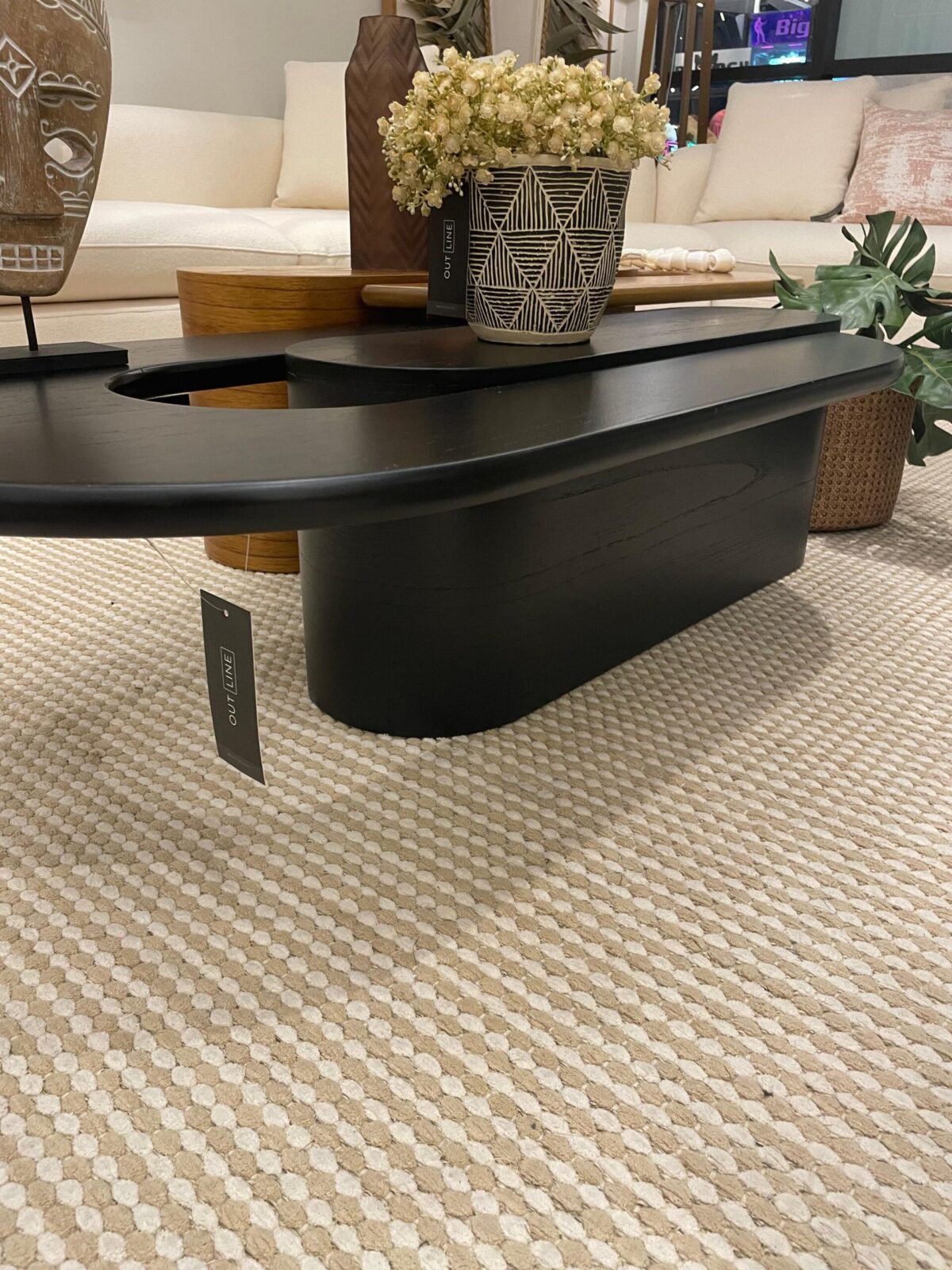 MESA DE CENTRO VENITA PRETO EBANIZADO 125X60X37 - Imagem 3