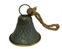 SINO DE METAL COM DETALHE EM BARBANTE