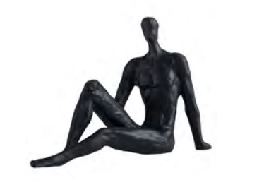 HOMEM DECORATIVO EM CERAMICA PRETA