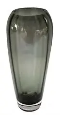 Vaso de Vidro Transparente Fumê 10cm x 10cm x 23,7cm