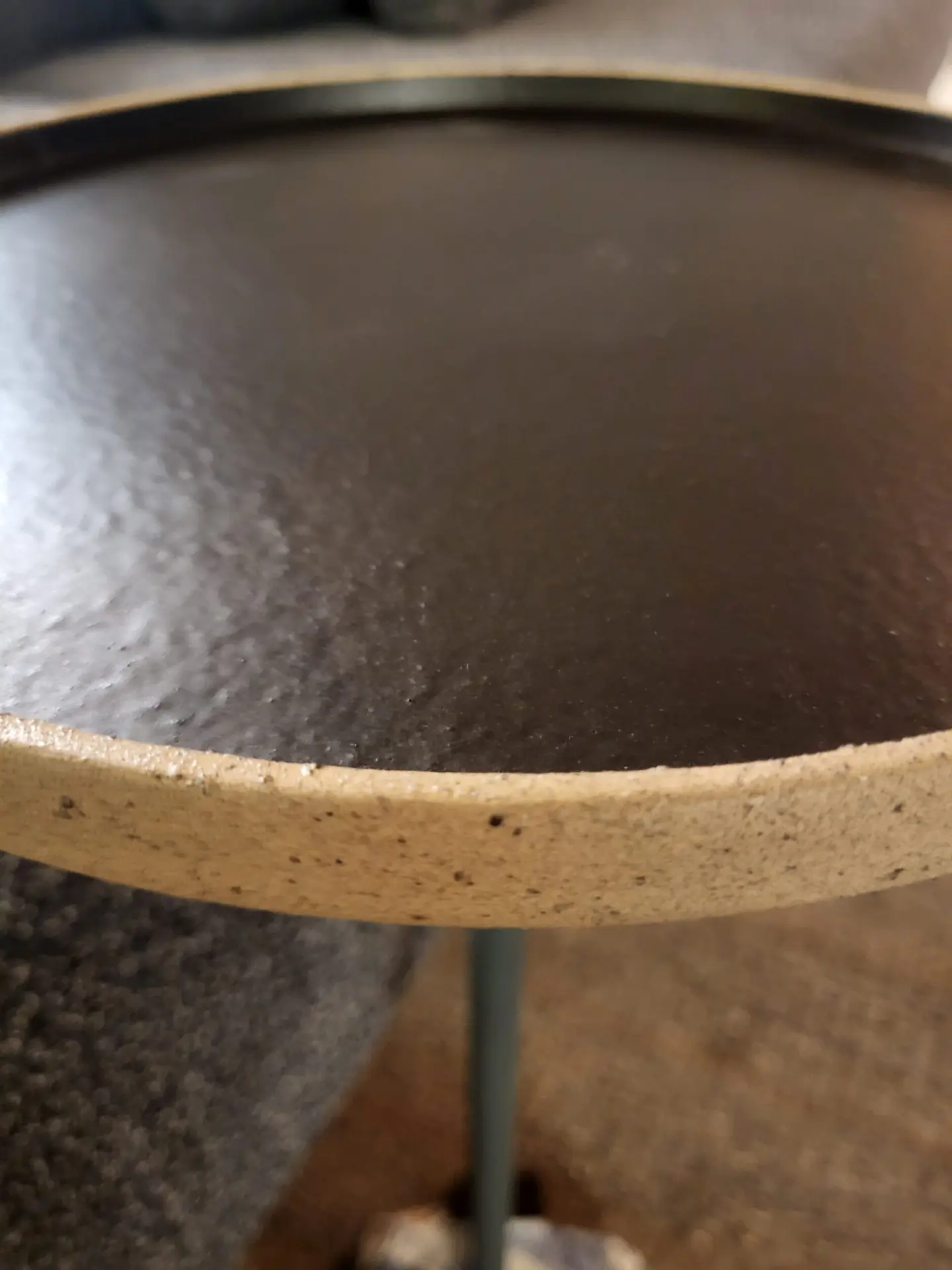 Mesa Flutuante Alumínio Base Pedra Sodalita 60x26 cm - Imagem 2