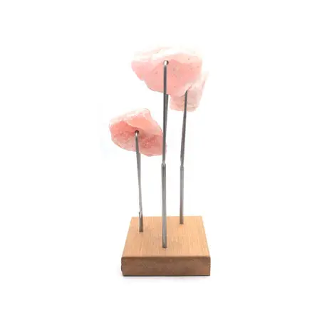 Escultura Pedra Triplo Quartzo Rosa -G - Imagem 2