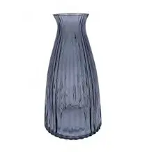 Vaso de Vidro Transparente Cinza