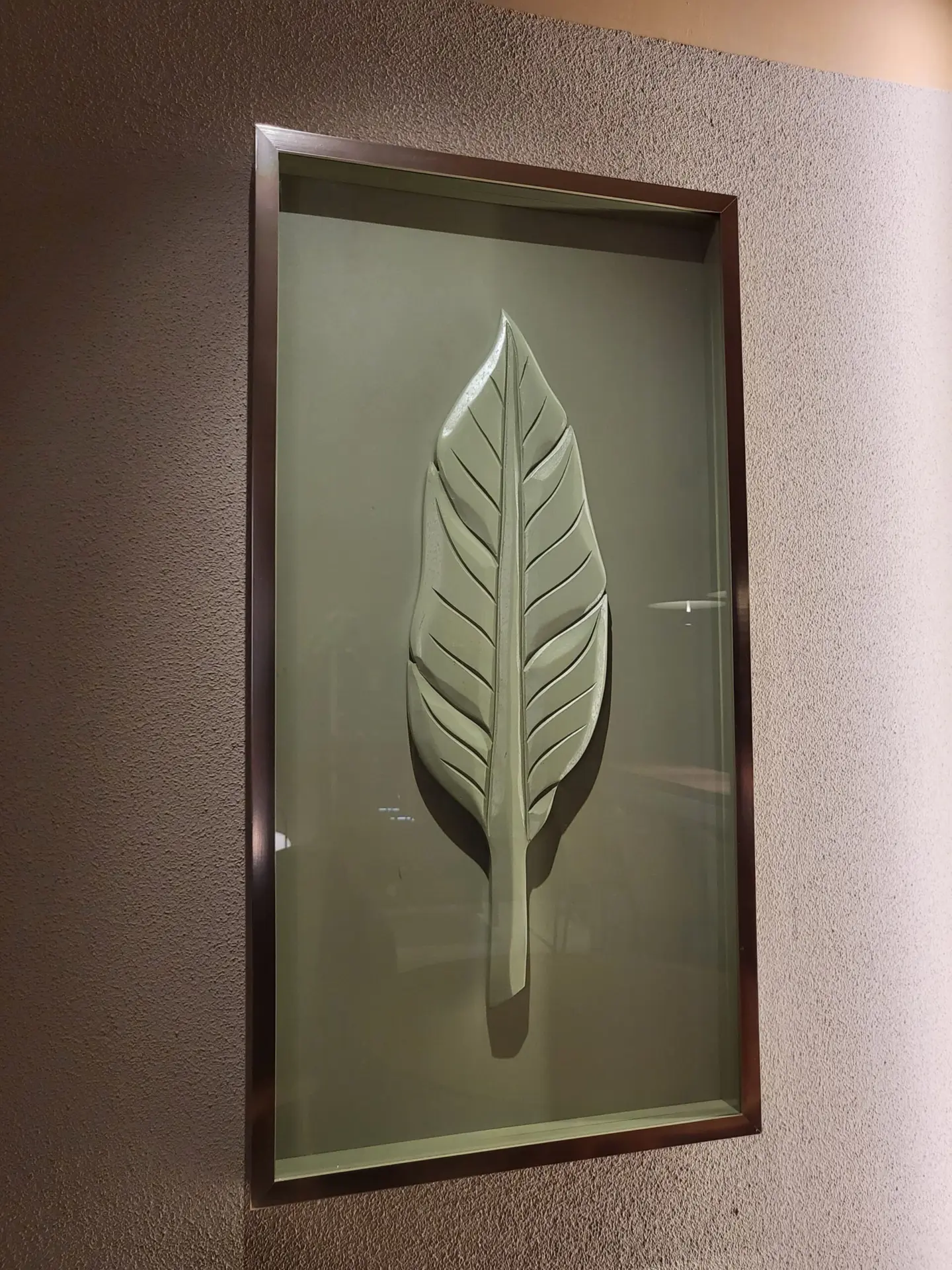 Quadro 50x100 - Escultura Folha Verde