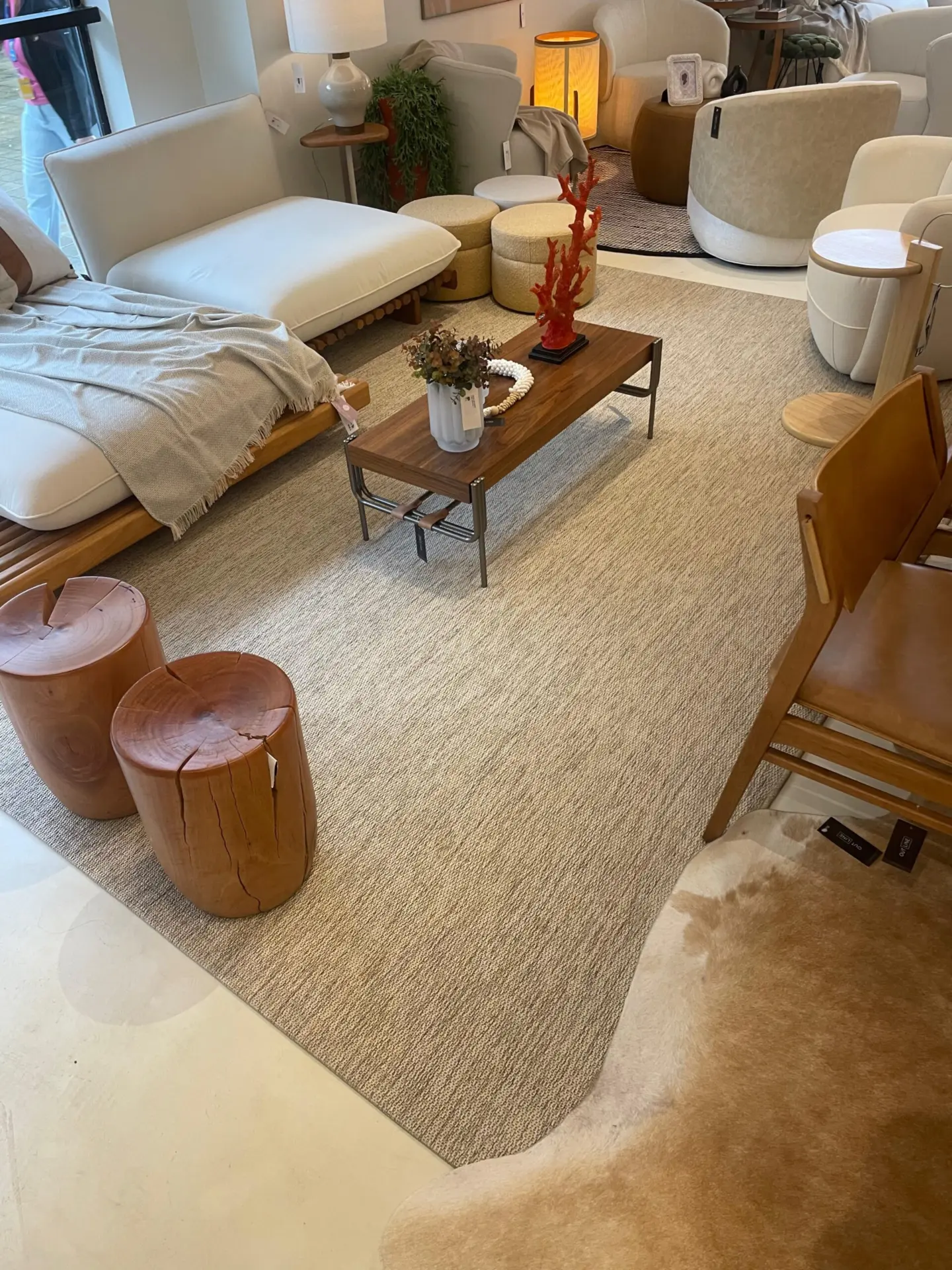 Tapete New Boucle Cor Palha 72/71 250x350 Área Externa