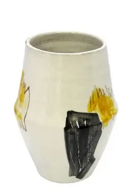 Vaso em Cerâmica Colorido Guache