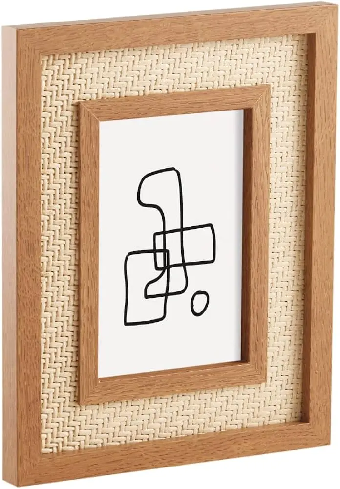 Porta-Retratos em MDF com Rattan - 10x15