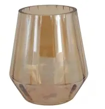 Vaso de Vidro Âmbar