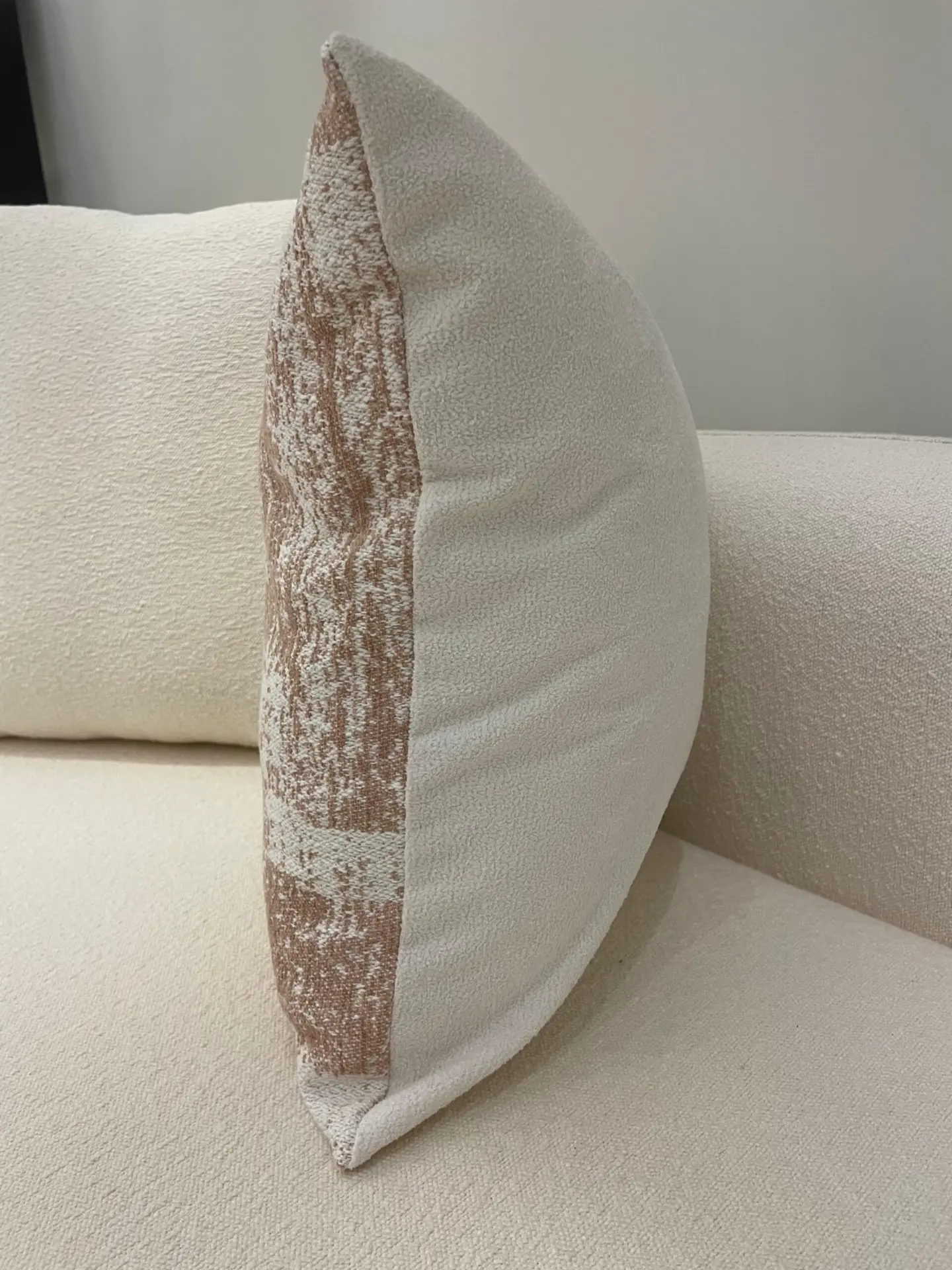 Almofada Boho Chic Linho Rosa Salmão 50x50 Ref 3108 - Imagem 3