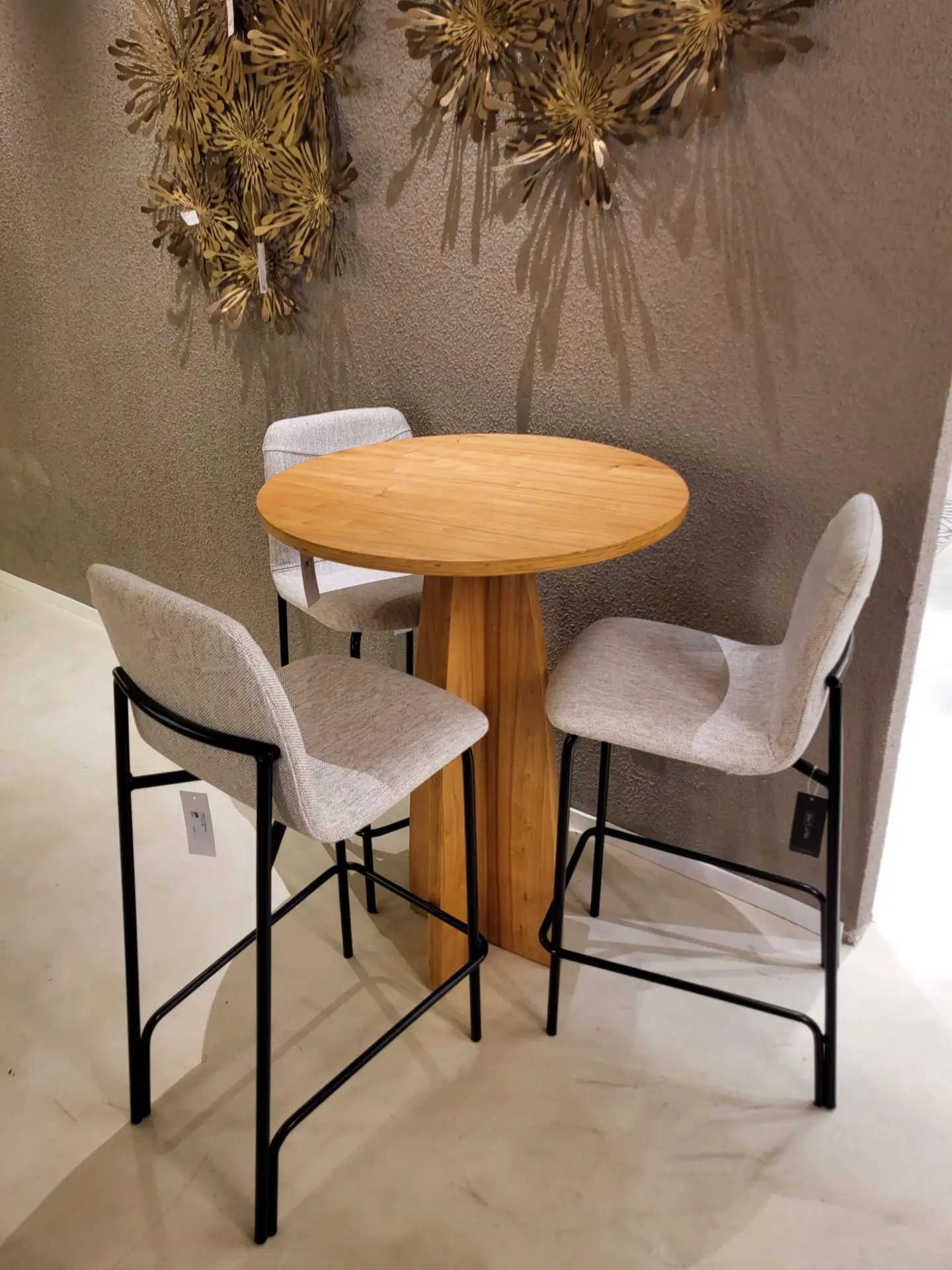 Mesa Bistrô Liv Madeira Amêndoa 70x70x100 - Imagem 2