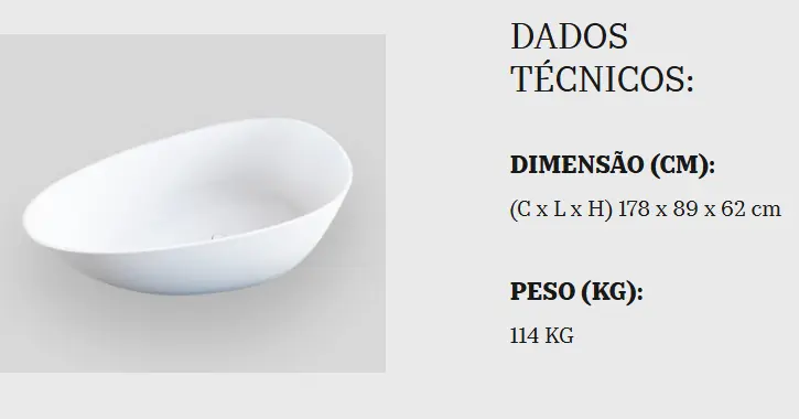 Banheira Angra Duramatt Fosco Acetinado Branco + Valvula - Imagem 3