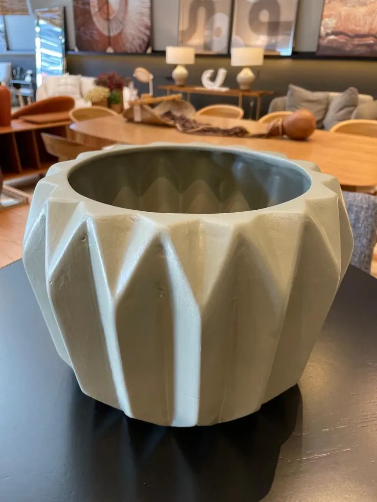Vaso Ceram. Bowl Verde Chic