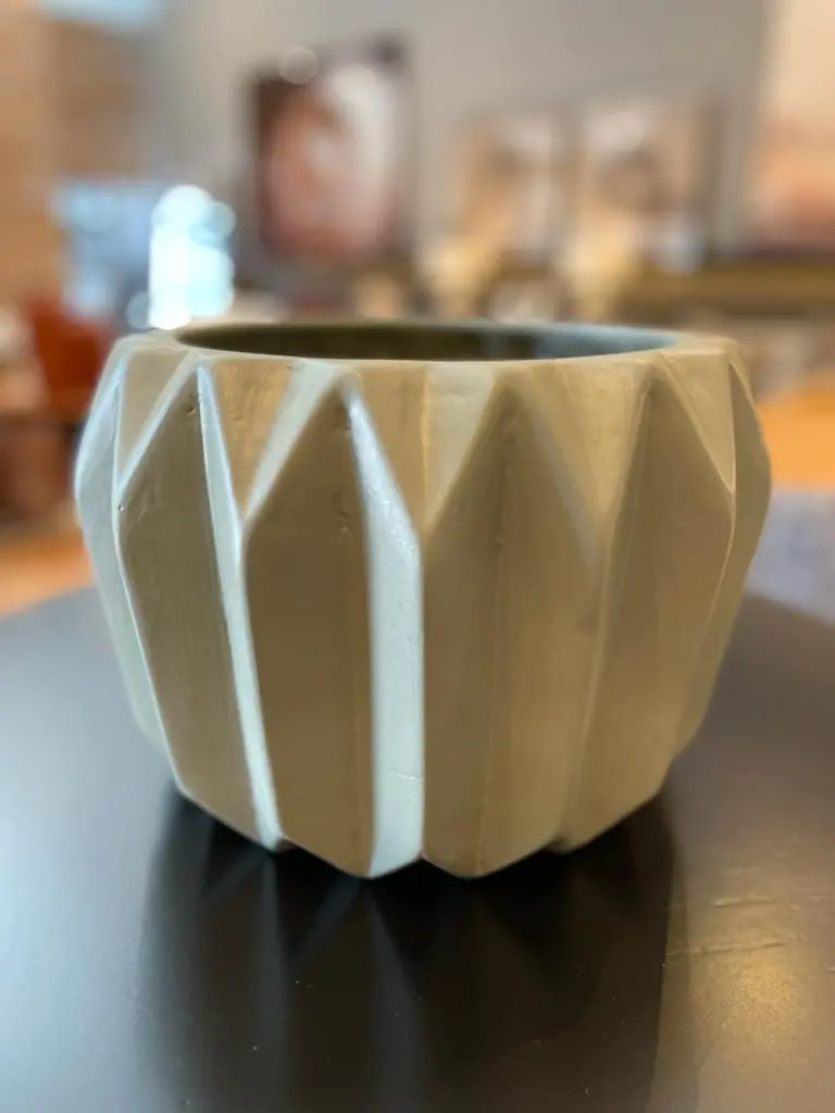 Vaso Ceram. Bowl Verde Chic - Imagem 2