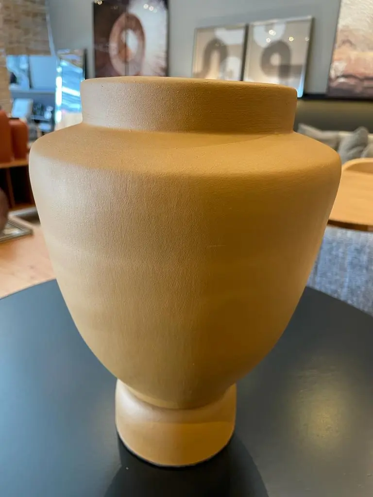 Vaso Ceram. Urna Cor Natural - Imagem 2